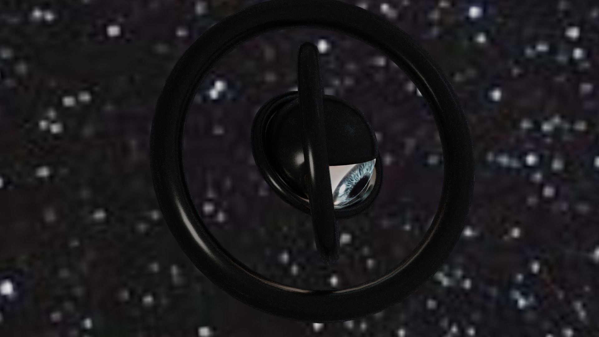 Spaceship with eye Low-poly 3D model_84