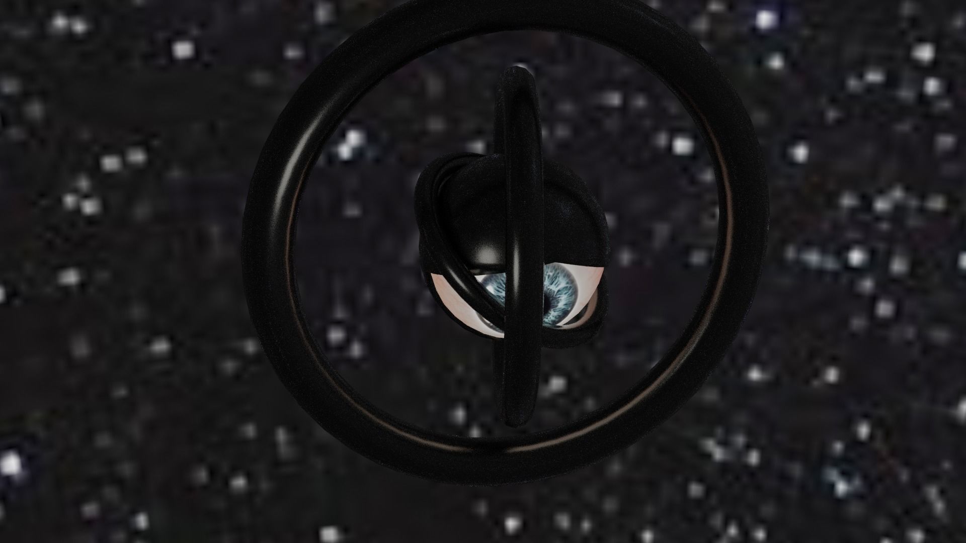 Spaceship with eye Low-poly 3D model_68