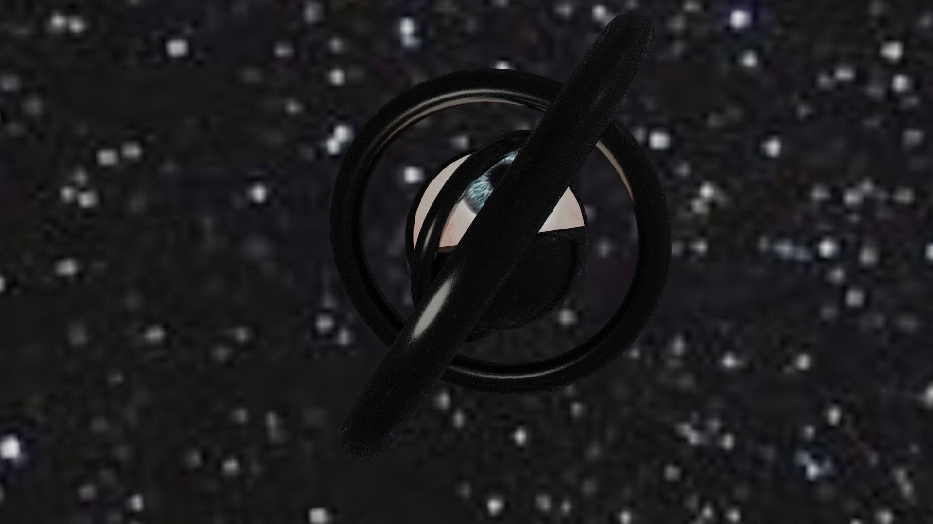 Spaceship with eye Low-poly 3D model_15