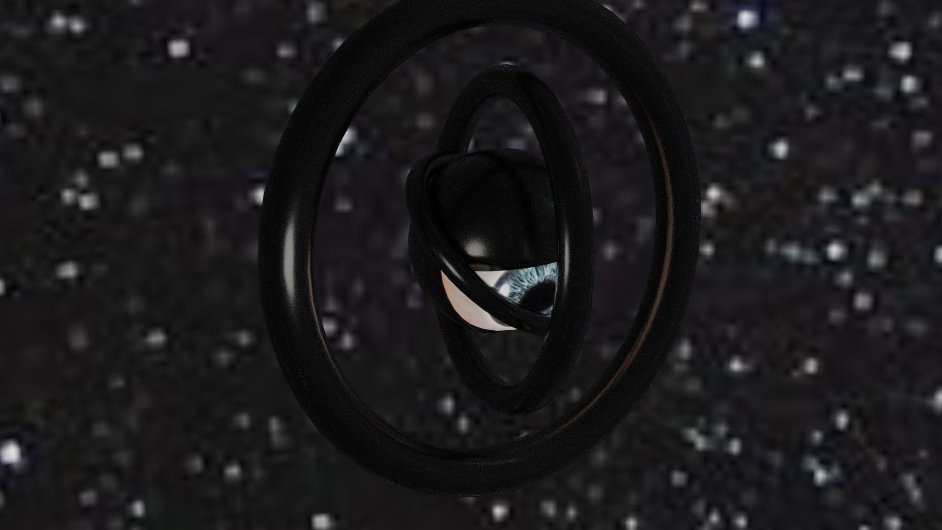 Spaceship with eye Low-poly 3D model_40