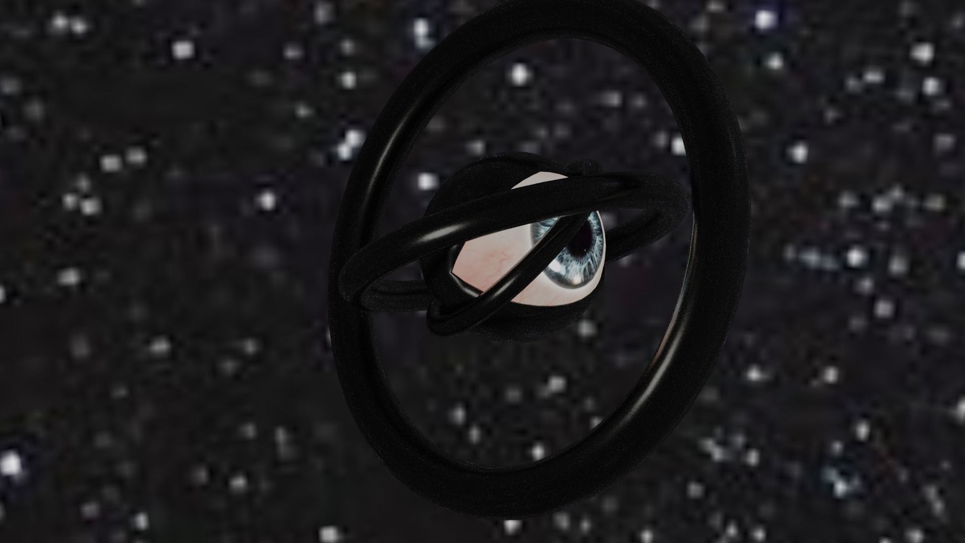 Spaceship with eye Low-poly 3D model_66