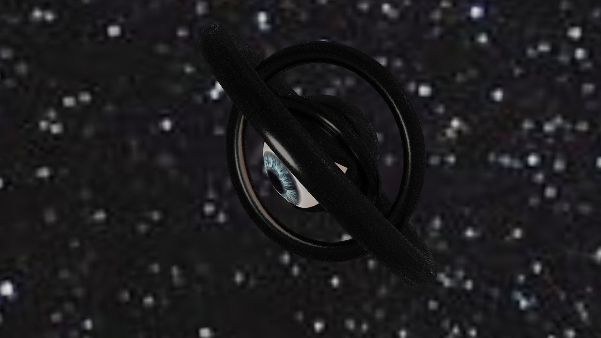 Spaceship with eye Low-poly 3D model_25