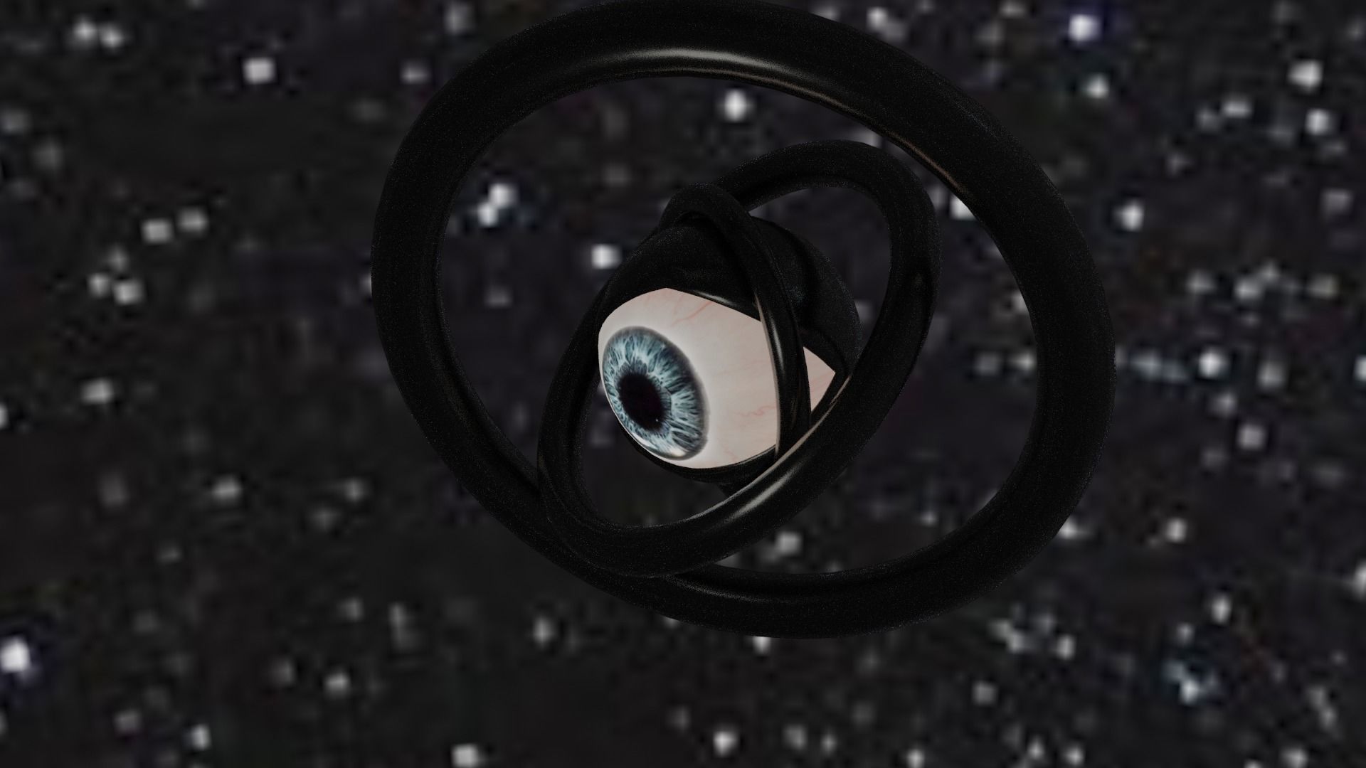 Spaceship with eye Low-poly 3D model_76