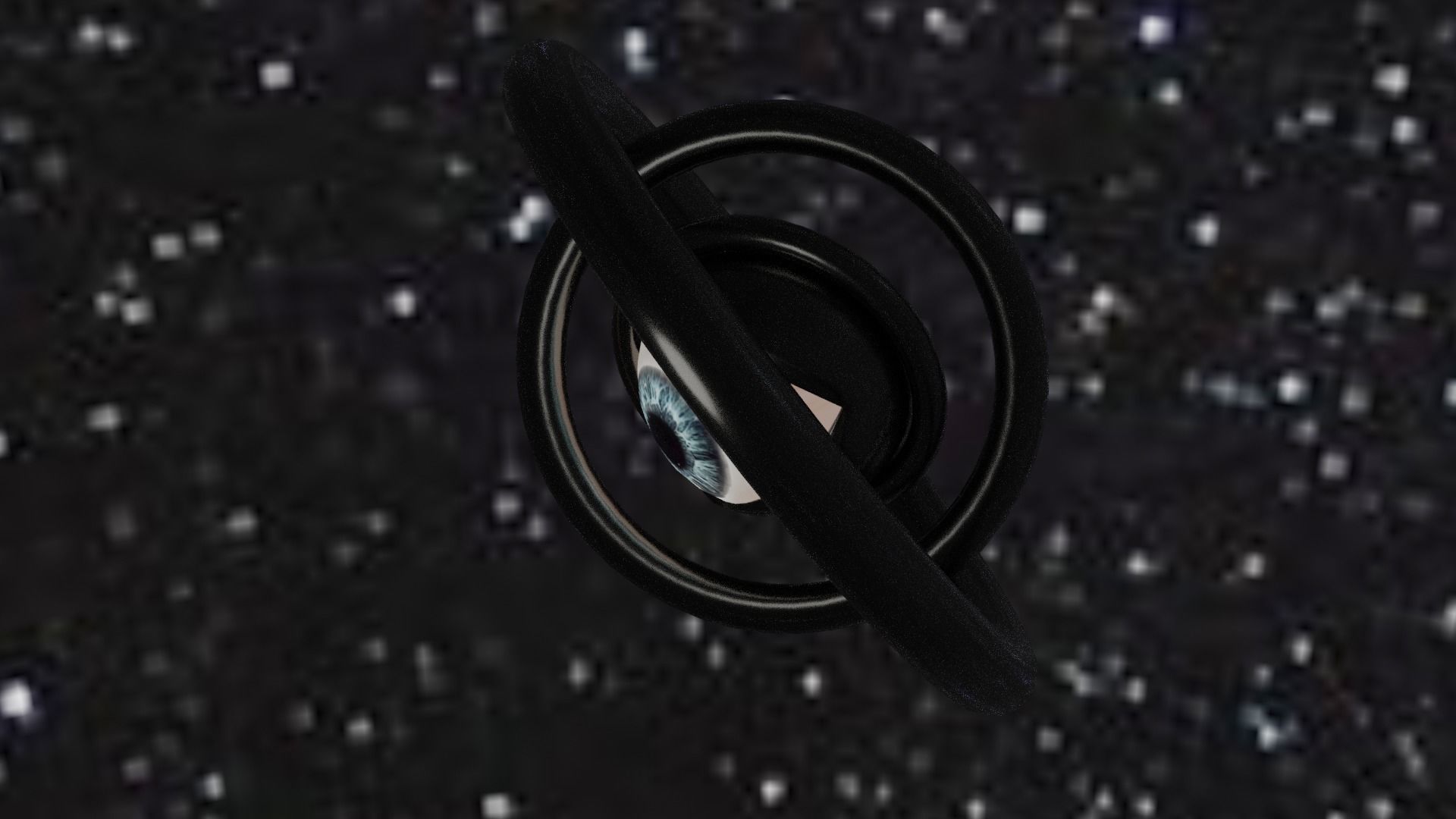 Spaceship with eye Low-poly 3D model_57