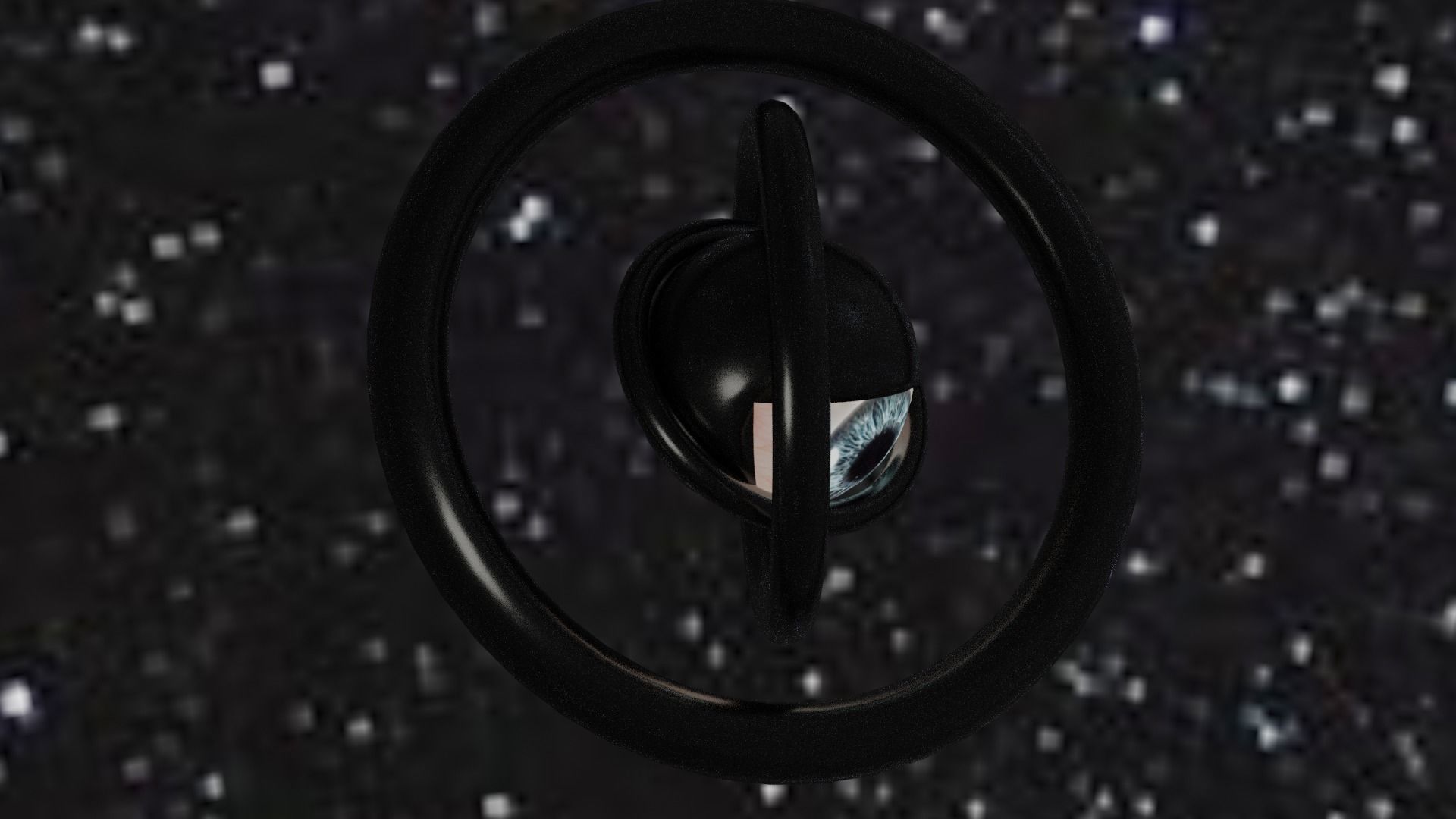 Spaceship with eye Low-poly 3D model_63