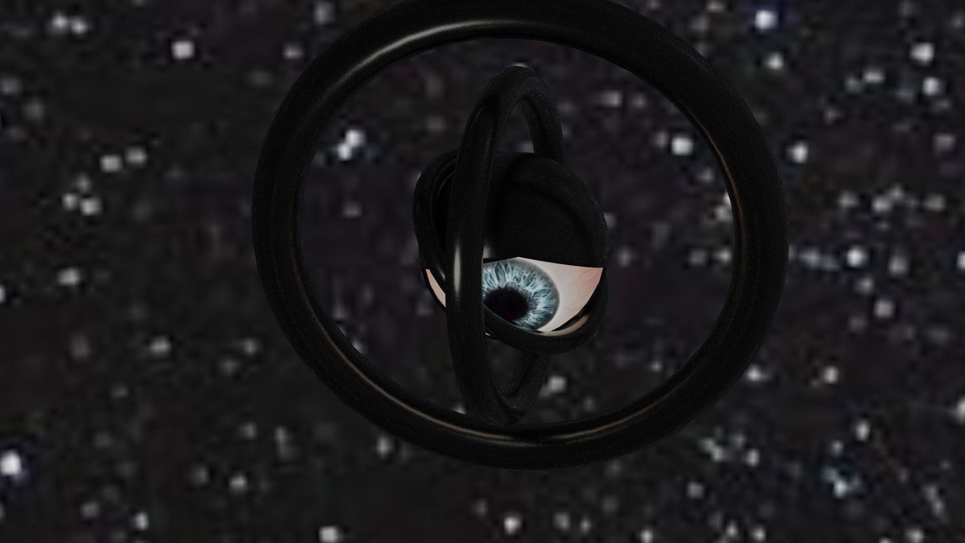 Spaceship with eye Low-poly 3D model_23