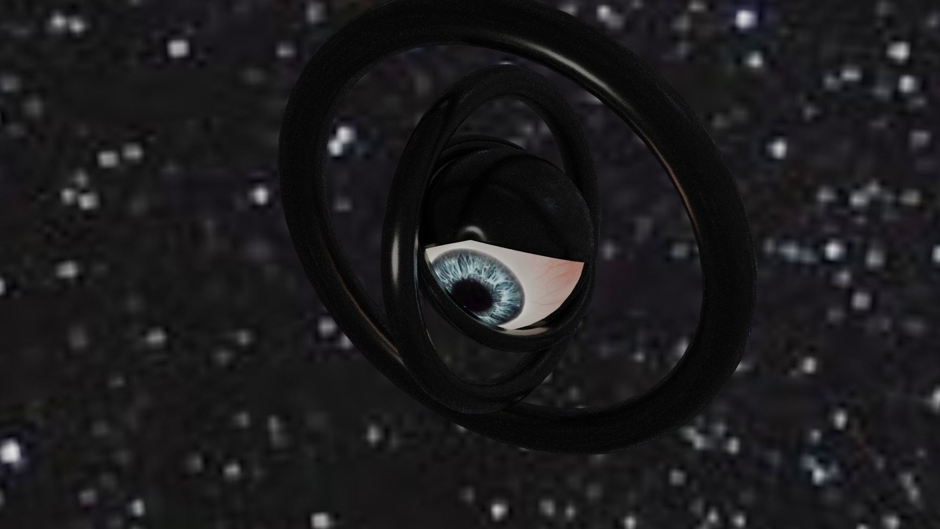 Spaceship with eye Low-poly 3D model_74