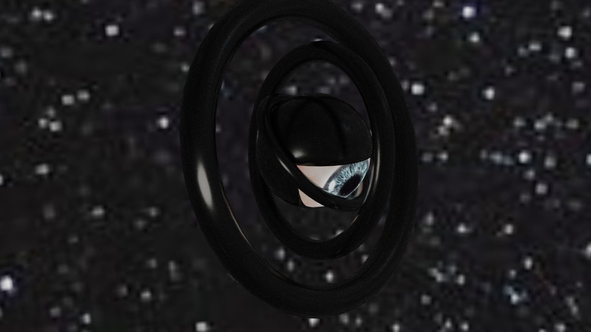 Spaceship with eye Low-poly 3D model_58