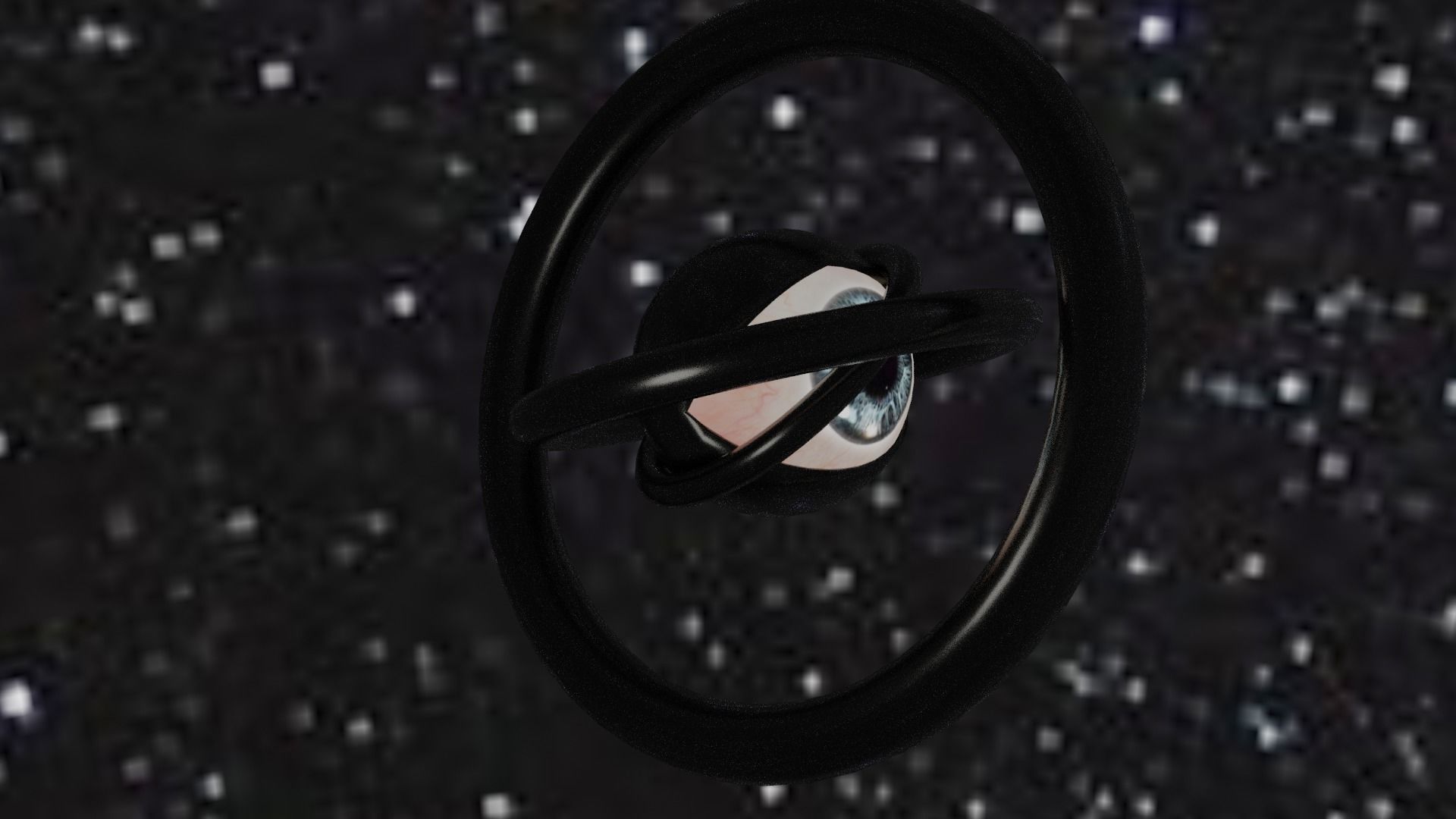 Spaceship with eye Low-poly 3D model_86