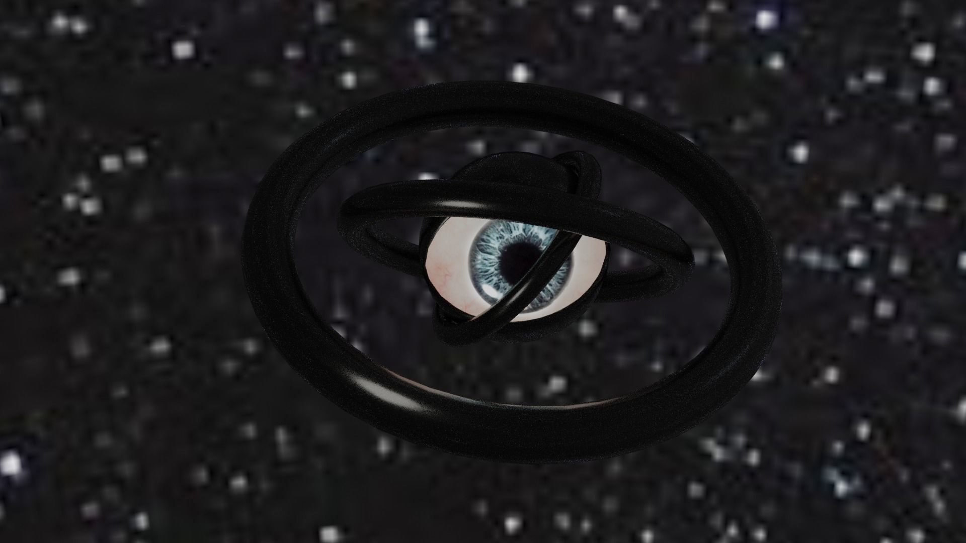 Spaceship with eye Low-poly 3D model_81