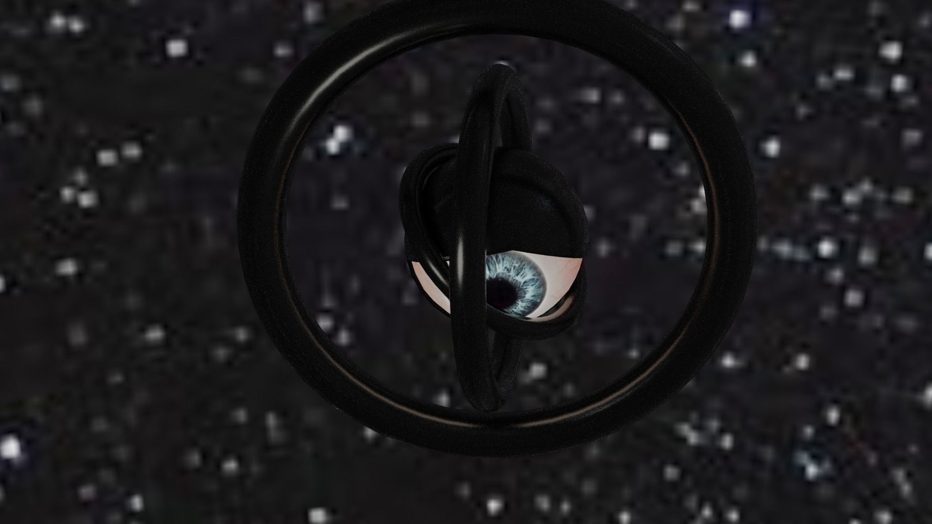 Spaceship with eye Low-poly 3D model_61