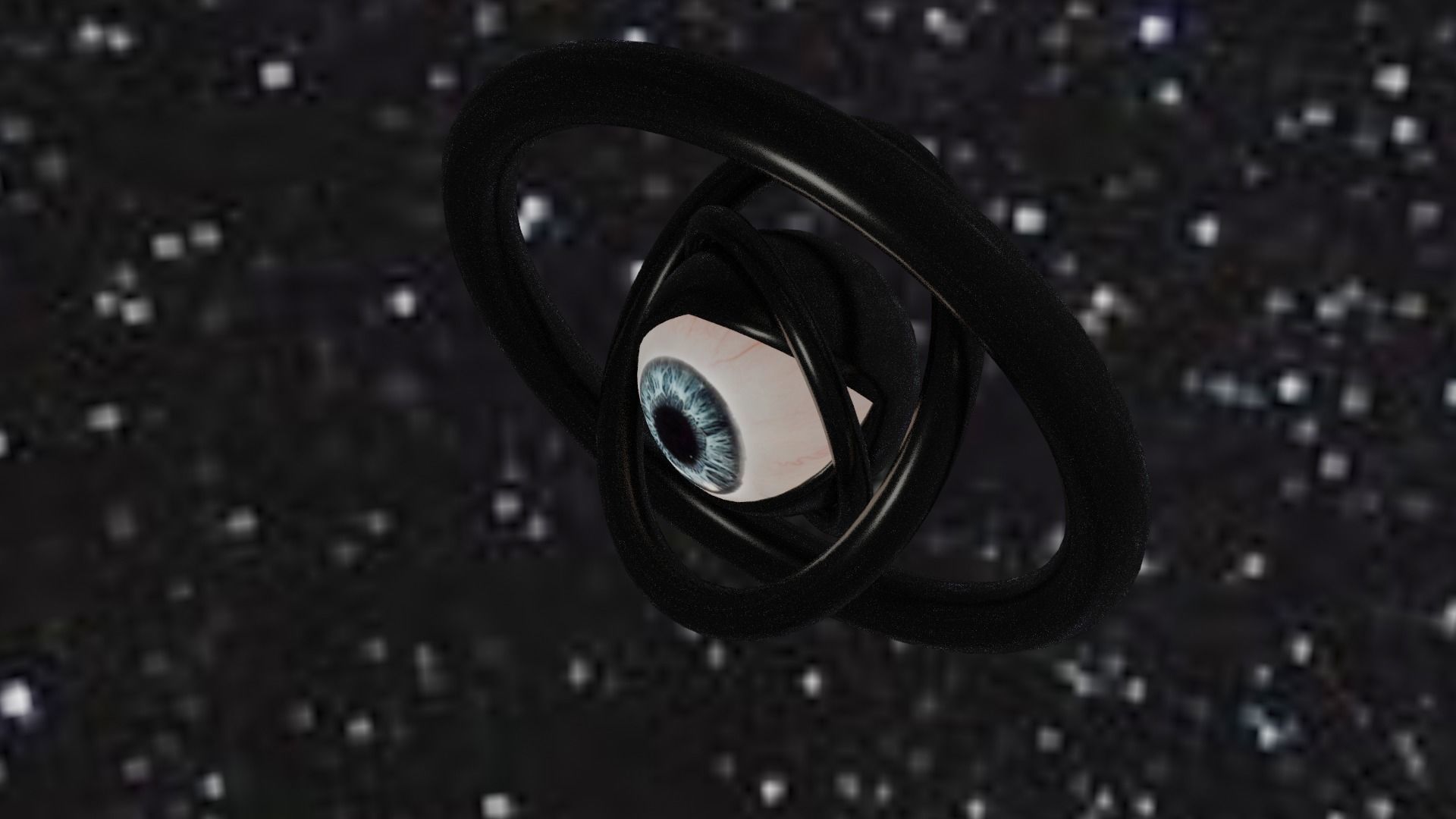 Spaceship with eye Low-poly 3D model_50