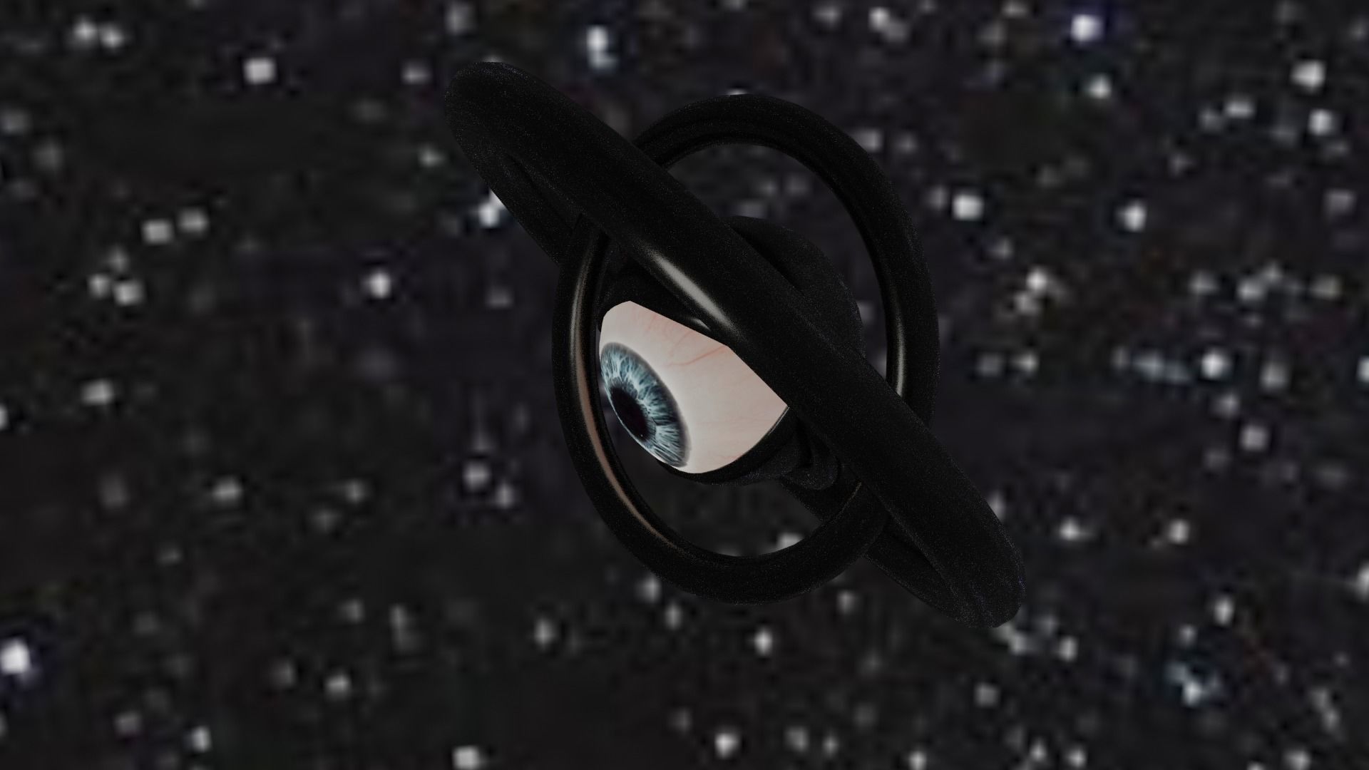 Spaceship with eye Low-poly 3D model_72