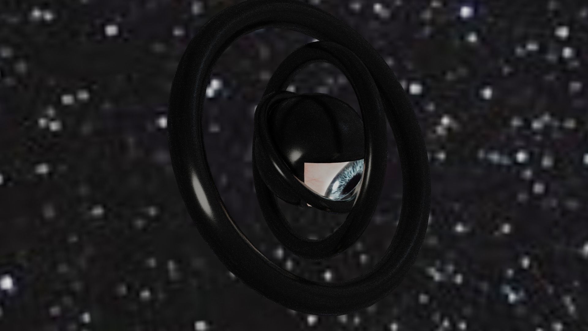 Spaceship with eye Low-poly 3D model_69