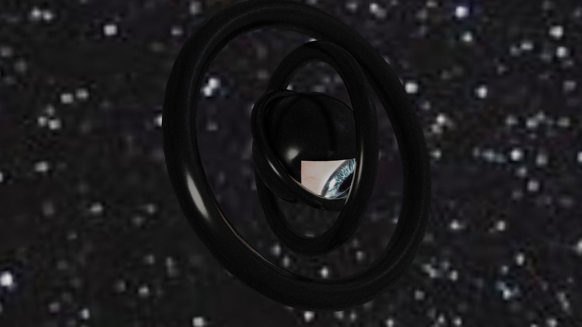 Spaceship with eye Low-poly 3D model_78