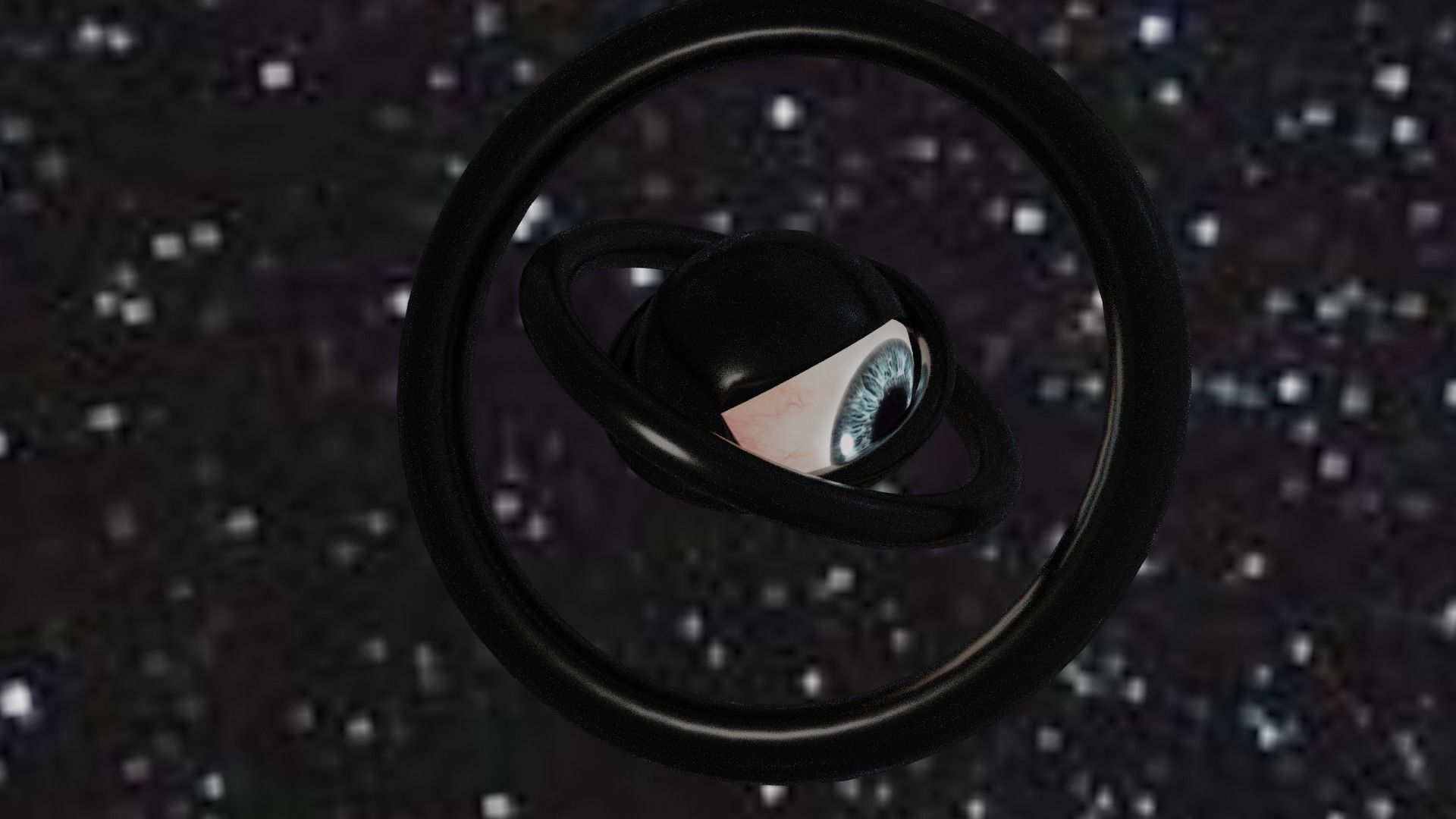 Spaceship with eye Low-poly 3D model_8