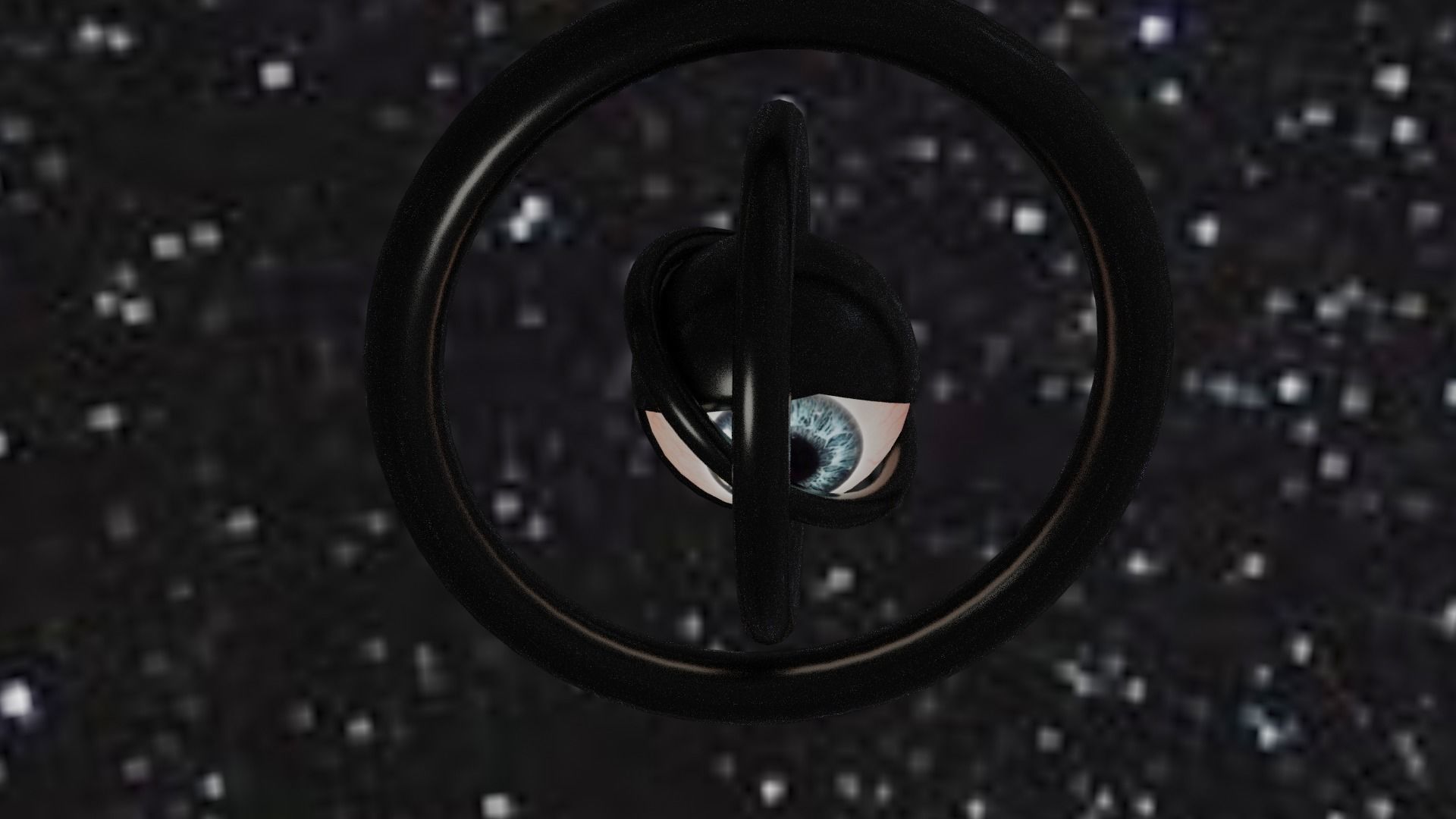 Spaceship with eye Low-poly 3D model_46