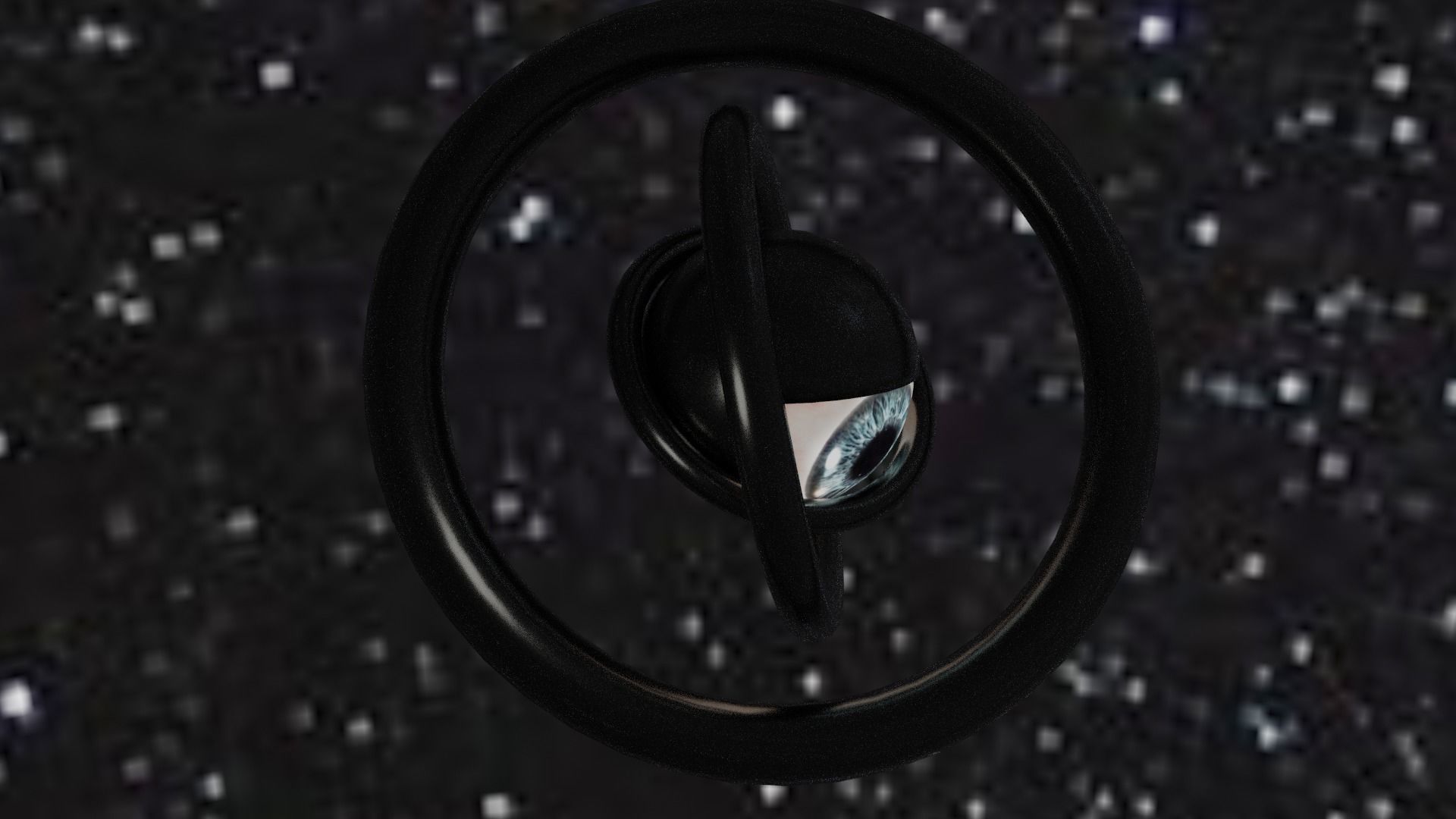 Spaceship with eye Low-poly 3D model_85