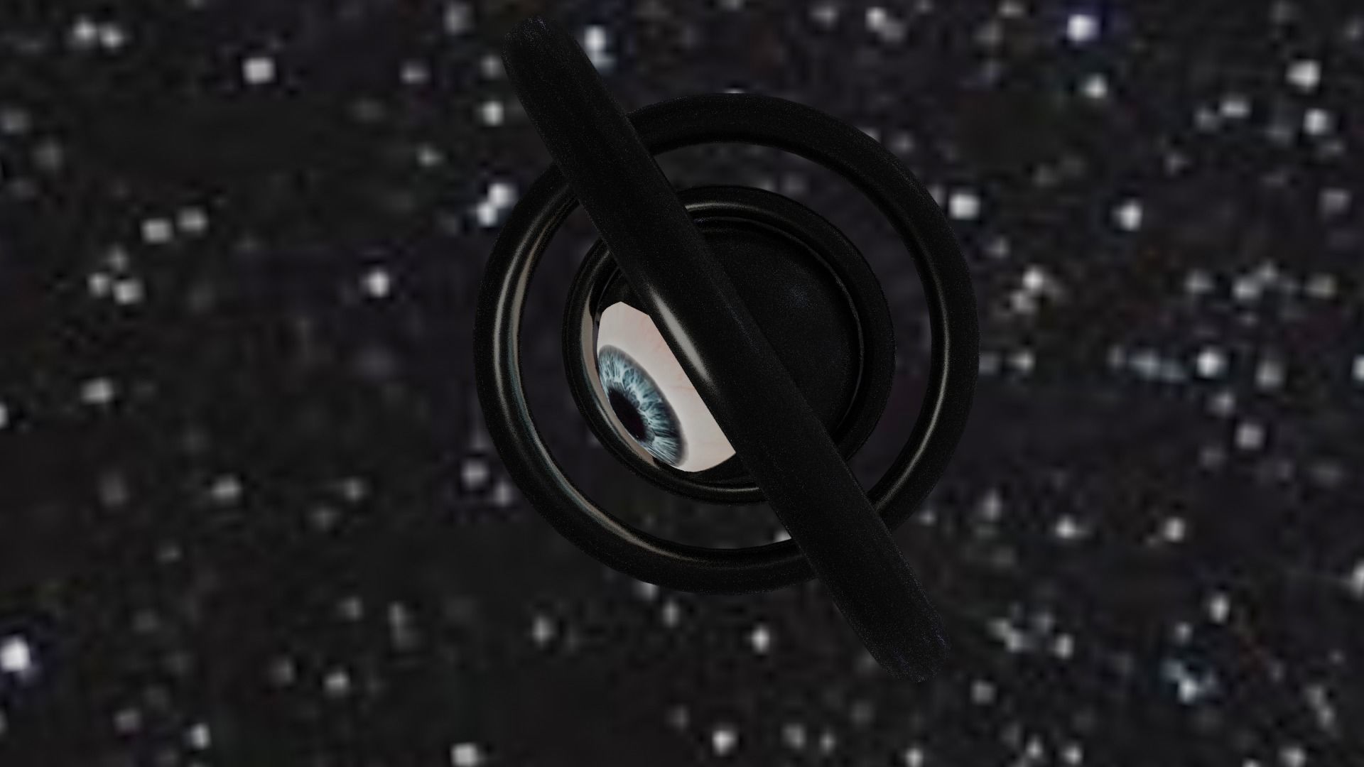 Spaceship with eye Low-poly 3D model_24