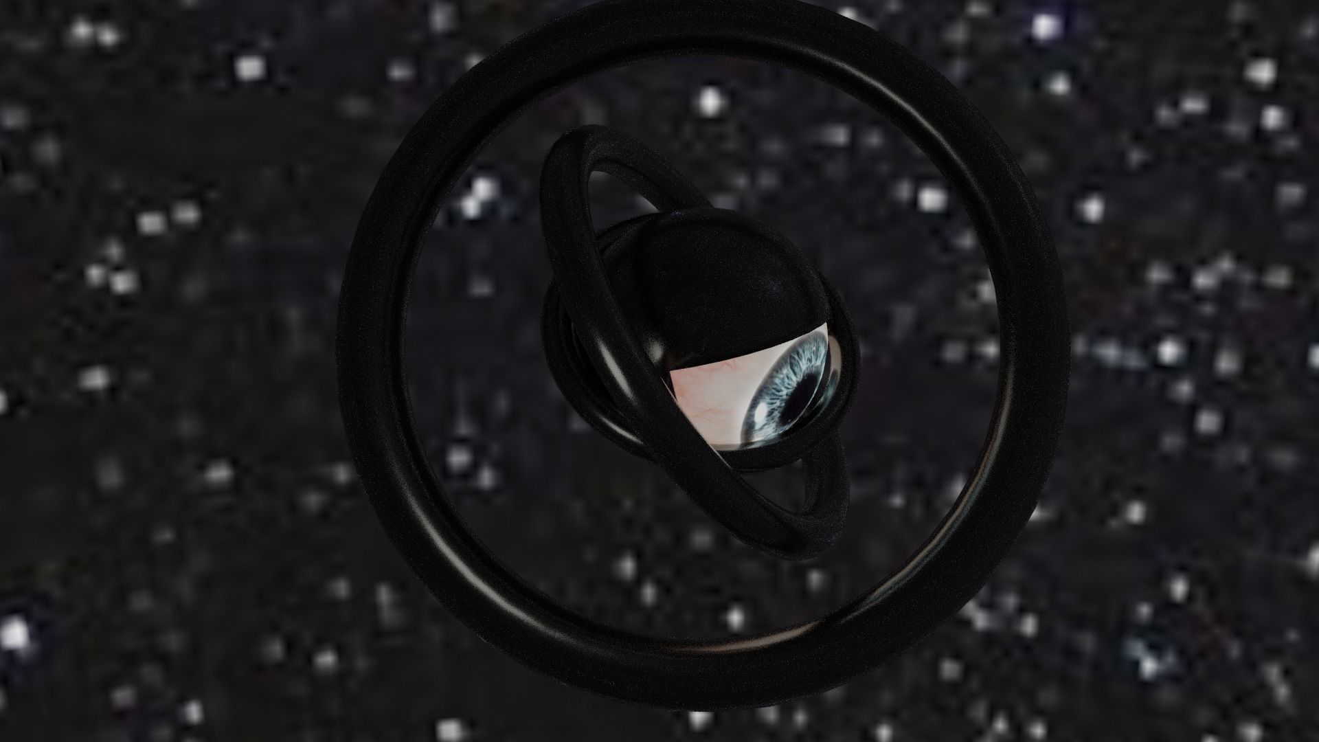 Spaceship with eye Low-poly 3D model_77