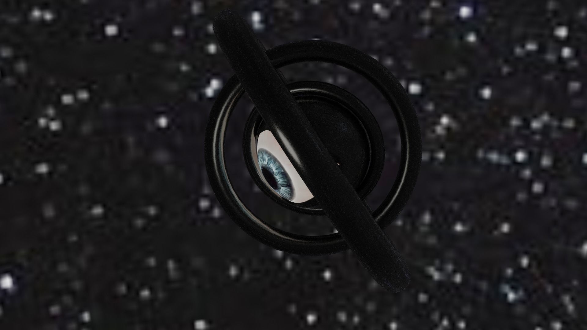 Spaceship with eye Low-poly 3D model_53