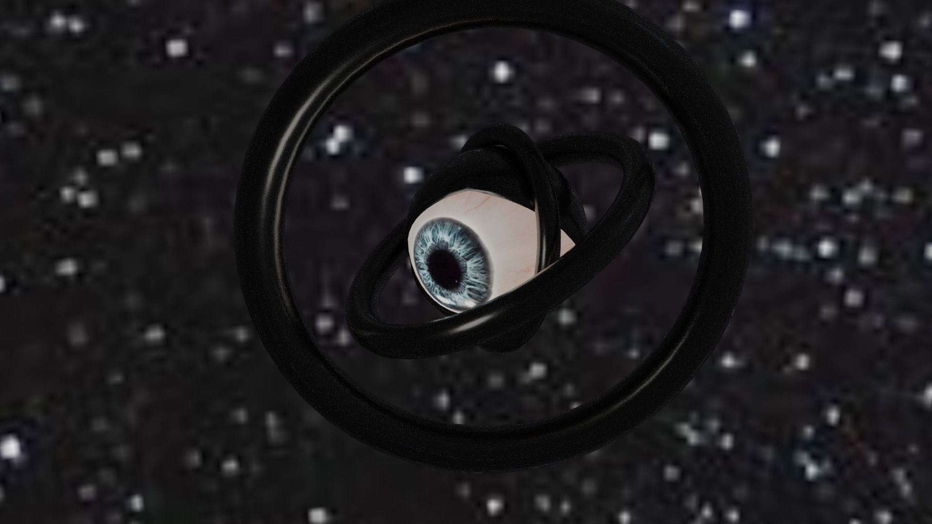 Spaceship with eye Low-poly 3D model_70