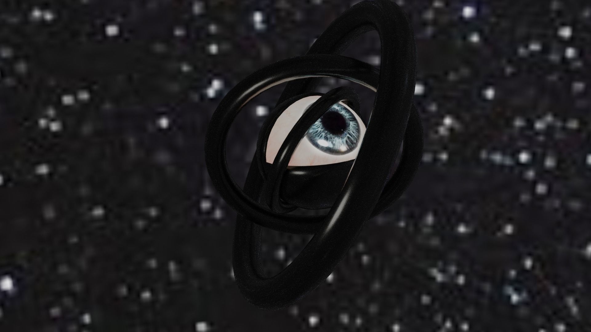 Spaceship with eye Low-poly 3D model_80