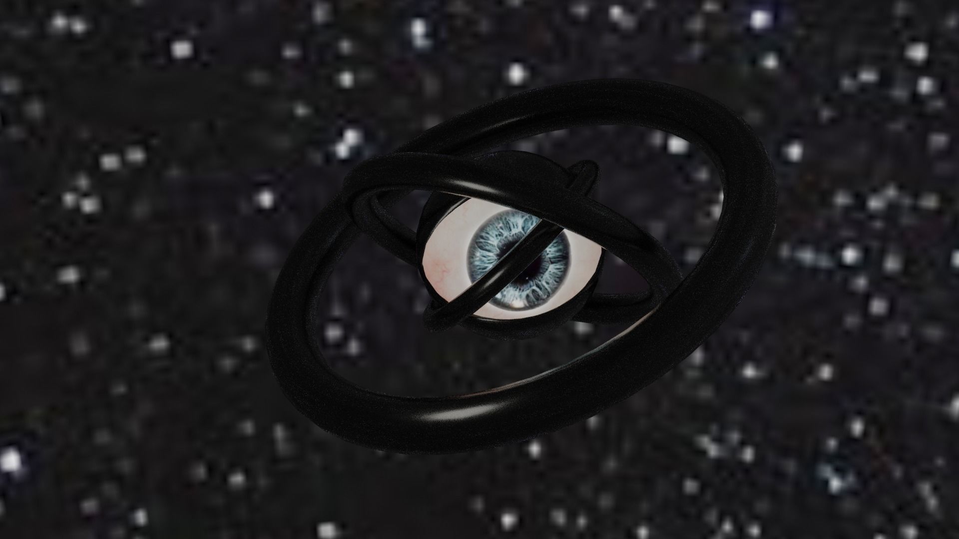 Spaceship with eye Low-poly 3D model_79