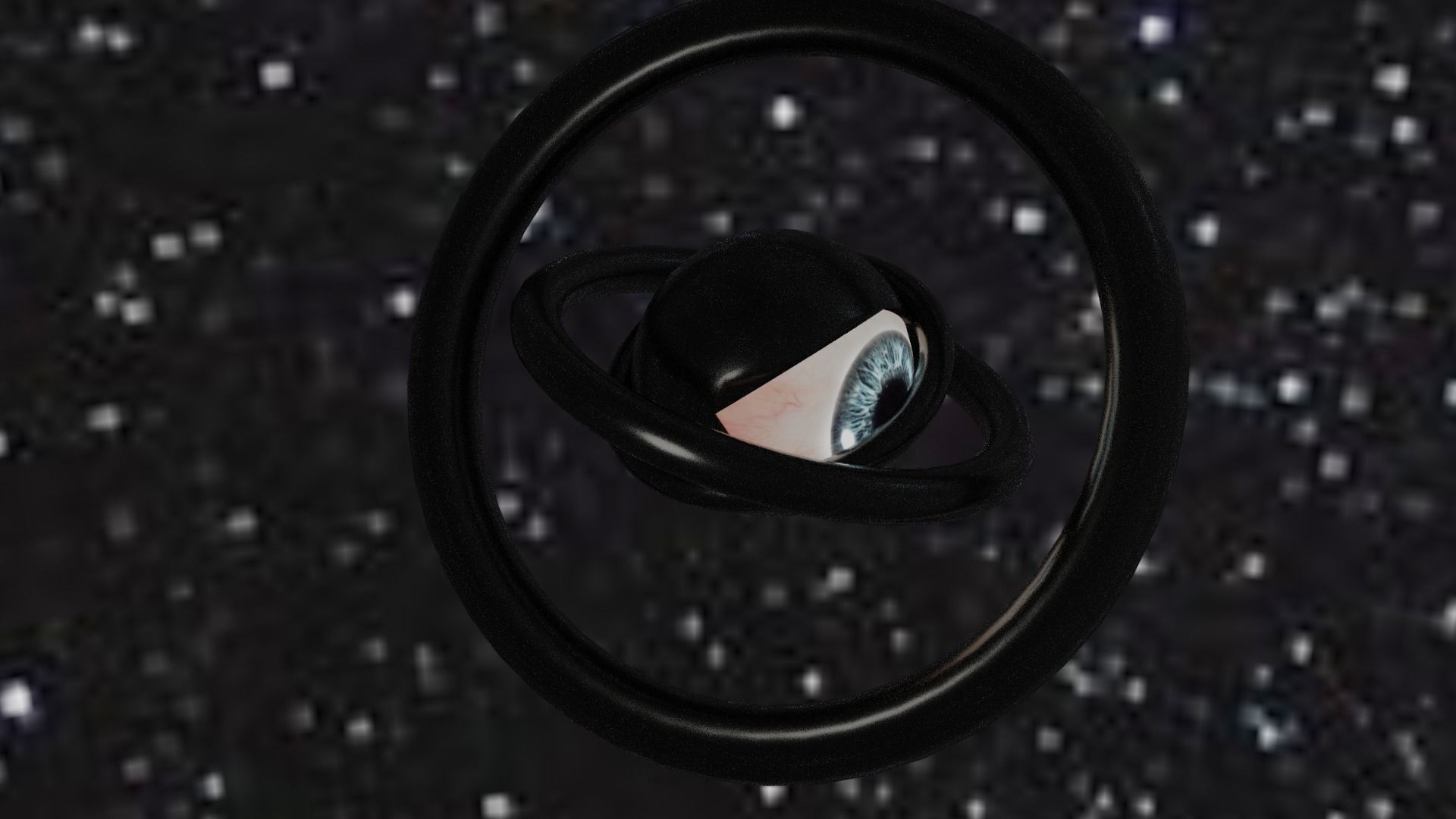 Spaceship with eye Low-poly 3D model_55