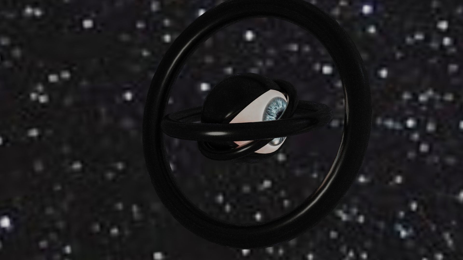 Spaceship with eye Low-poly 3D model_44