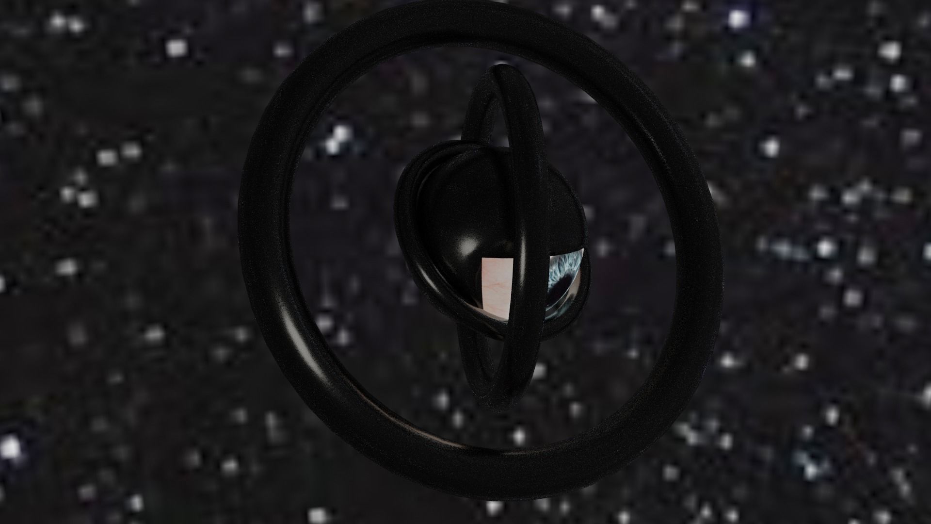 Spaceship with eye Low-poly 3D model_10