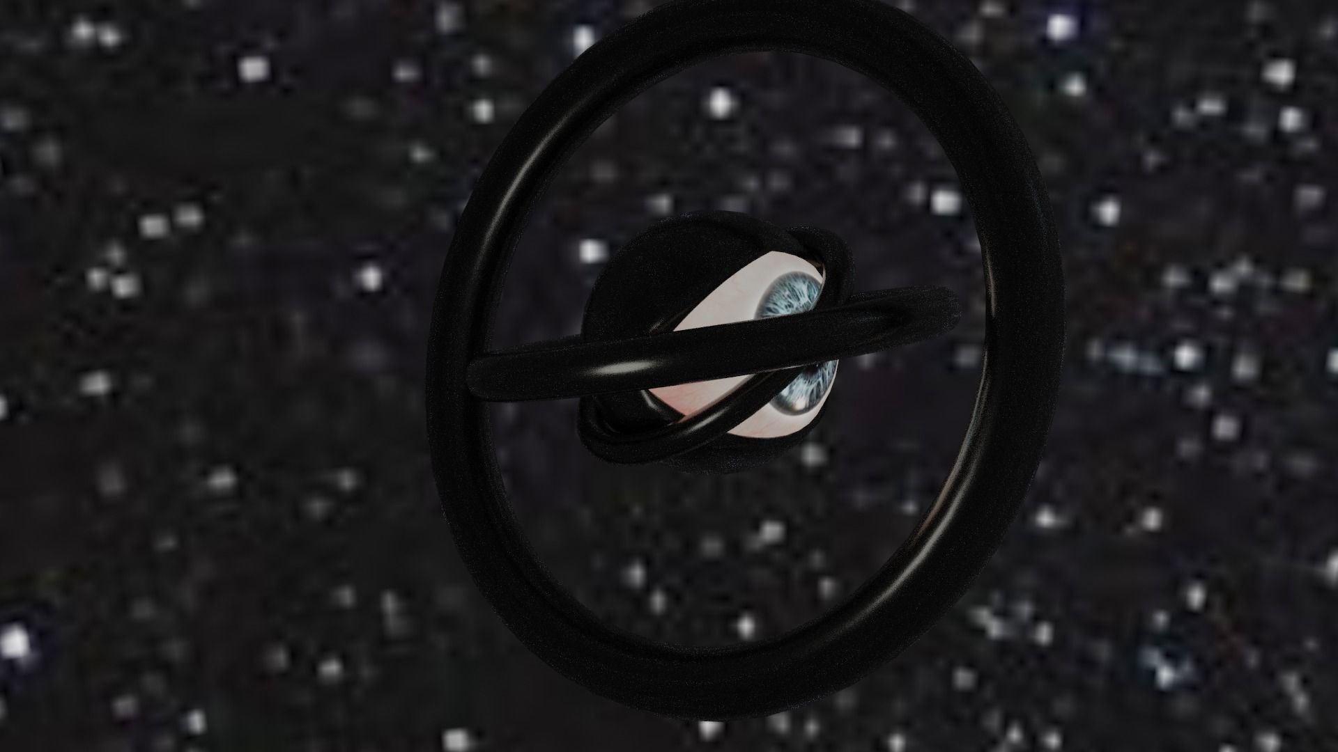 Spaceship with eye Low-poly 3D model_82