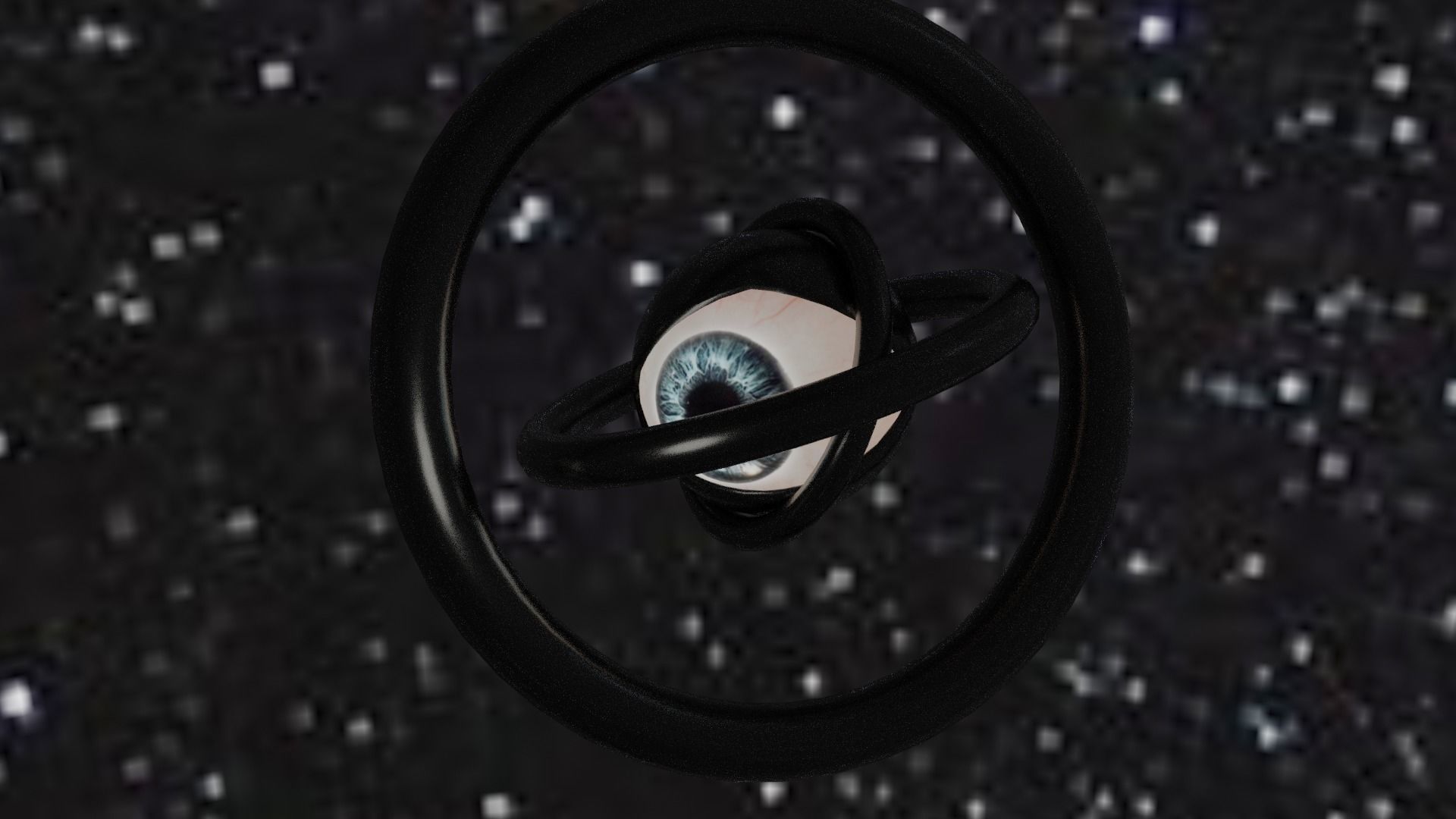 Spaceship with eye Low-poly 3D model_73