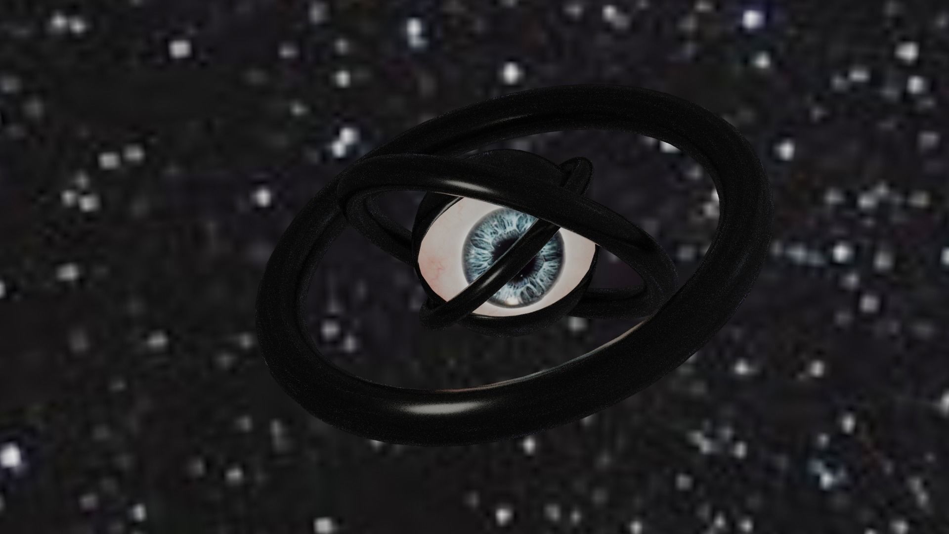 Spaceship with eye Low-poly 3D model_71