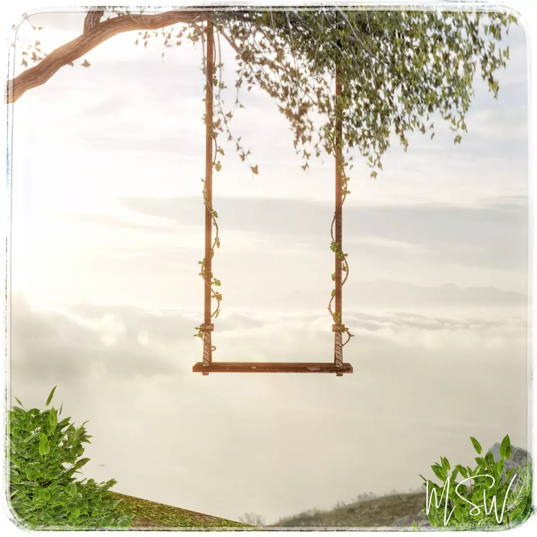 Tree Swing Blender Scene Free 3D model