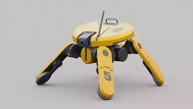 PLANET EXPLORER DROID rigged 3D model