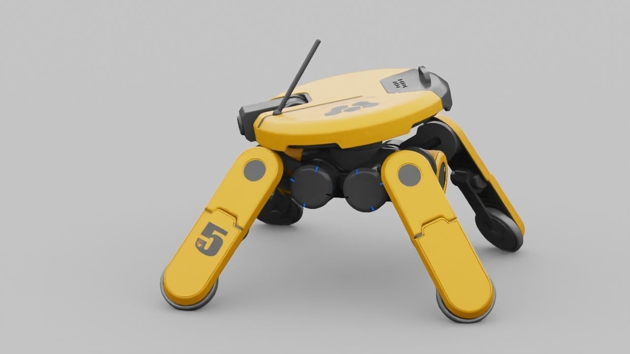 PLANET EXPLORER DROID rigged 3D model_3