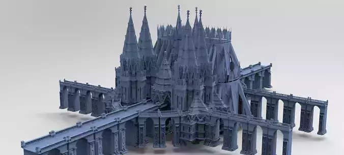 Angelic Cathedral Palace Baroque gothic 4  3D model