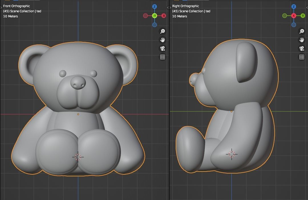 ted bear 01 3D print model_2