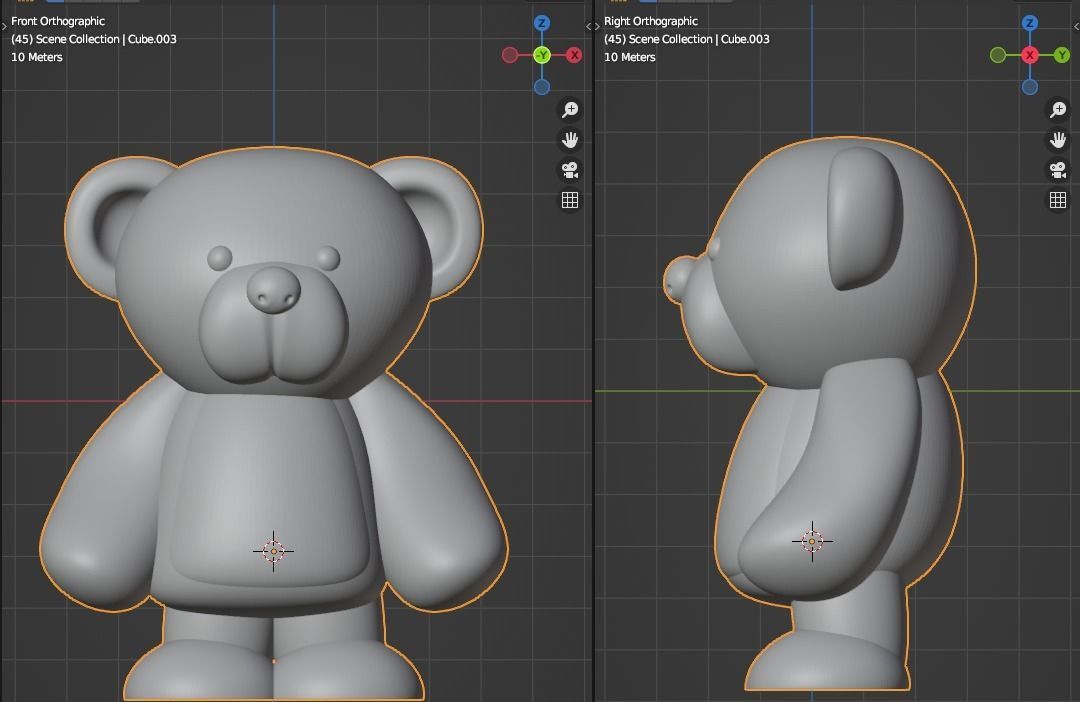 ted bear 01 3D print model_1