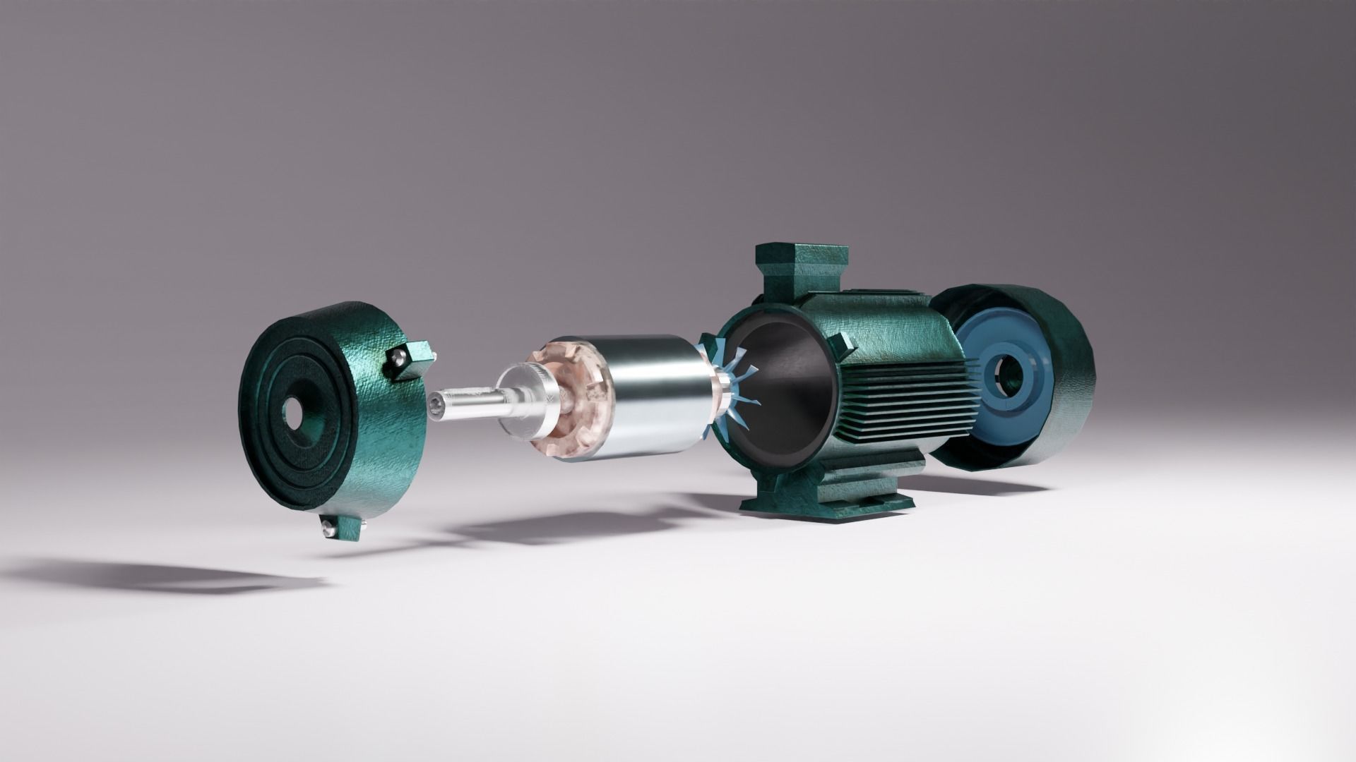 3 Phase synchronous  motor  3D model_2