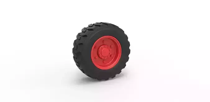 Heavy equipment wheel Scale 1 to 25 3D print model