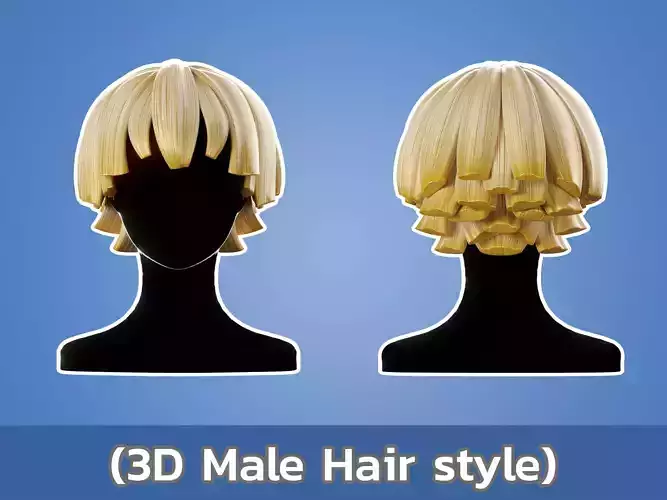 3D Hair Male 003