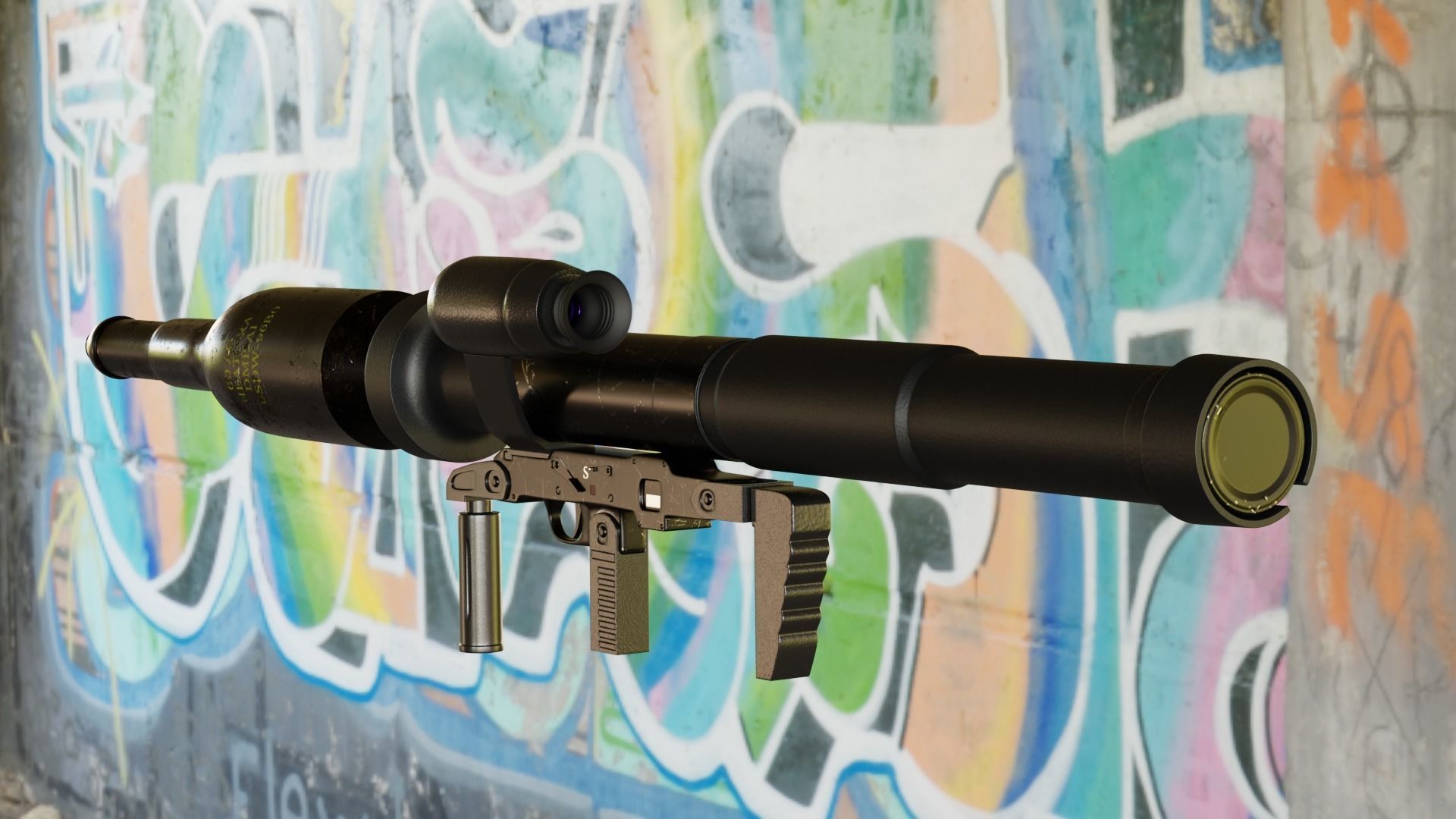 Panzerfaust 3 - German modern anti-tank weapon Low-poly 3D model_3