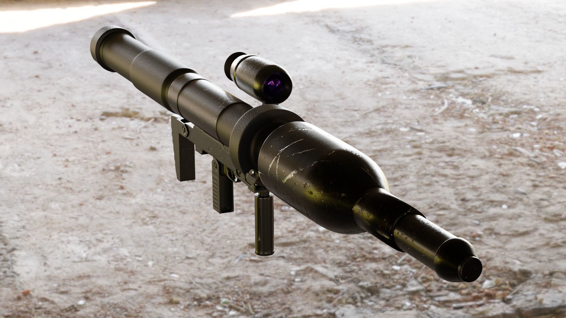 Panzerfaust 3 - German modern anti-tank weapon Low-poly 3D model_1