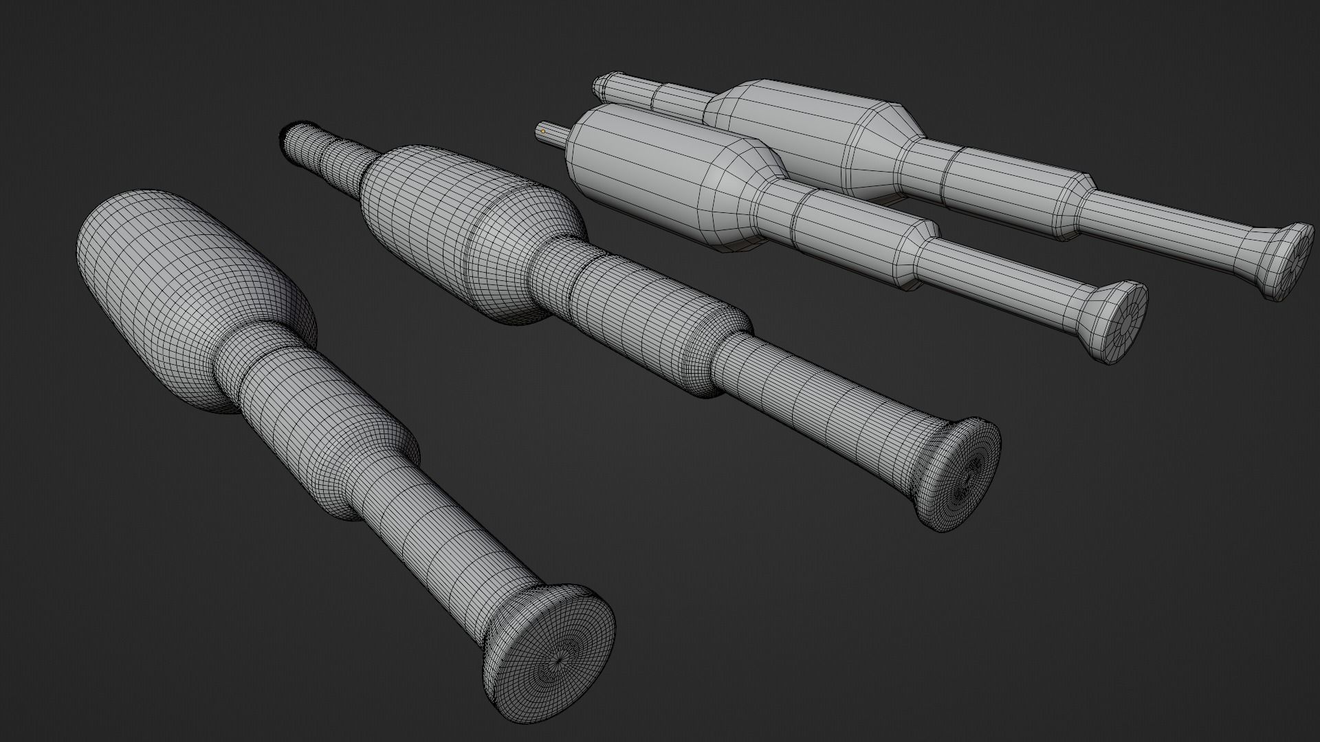 Panzerfaust 3 - German modern anti-tank weapon Low-poly 3D model_18