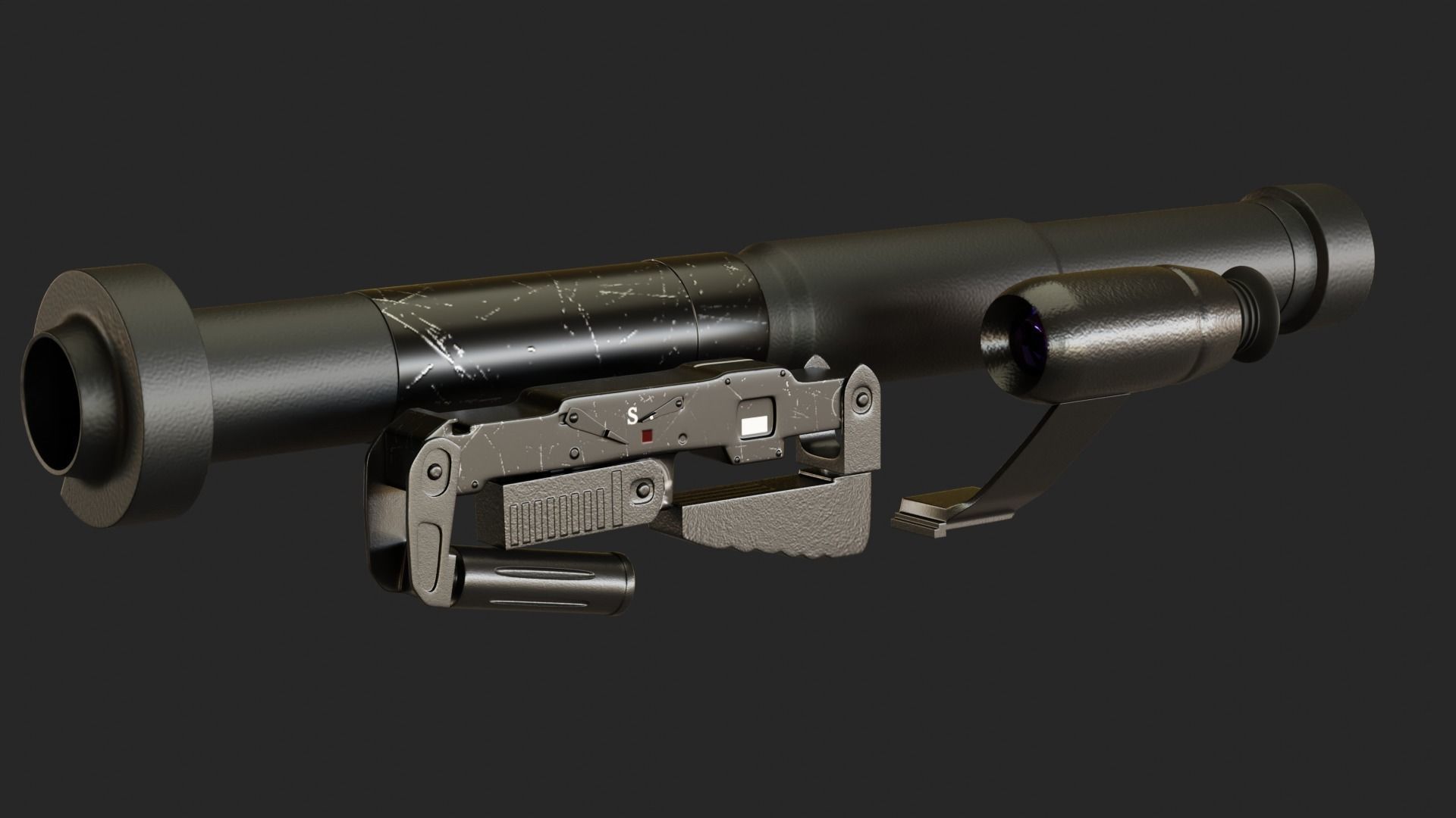 Panzerfaust 3 - German modern anti-tank weapon Low-poly 3D model_7