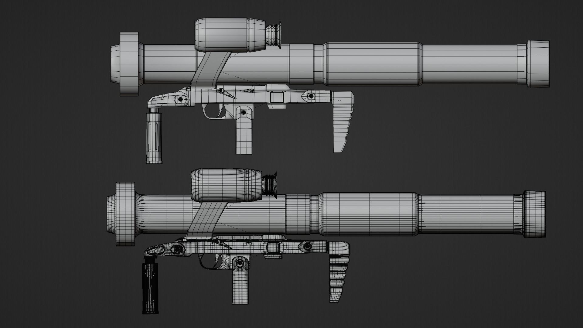 Panzerfaust 3 - German modern anti-tank weapon Low-poly 3D model_14