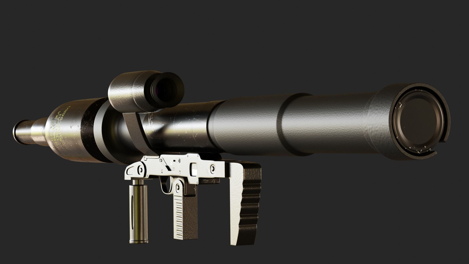 Panzerfaust 3 - German modern anti-tank weapon Low-poly 3D model_10