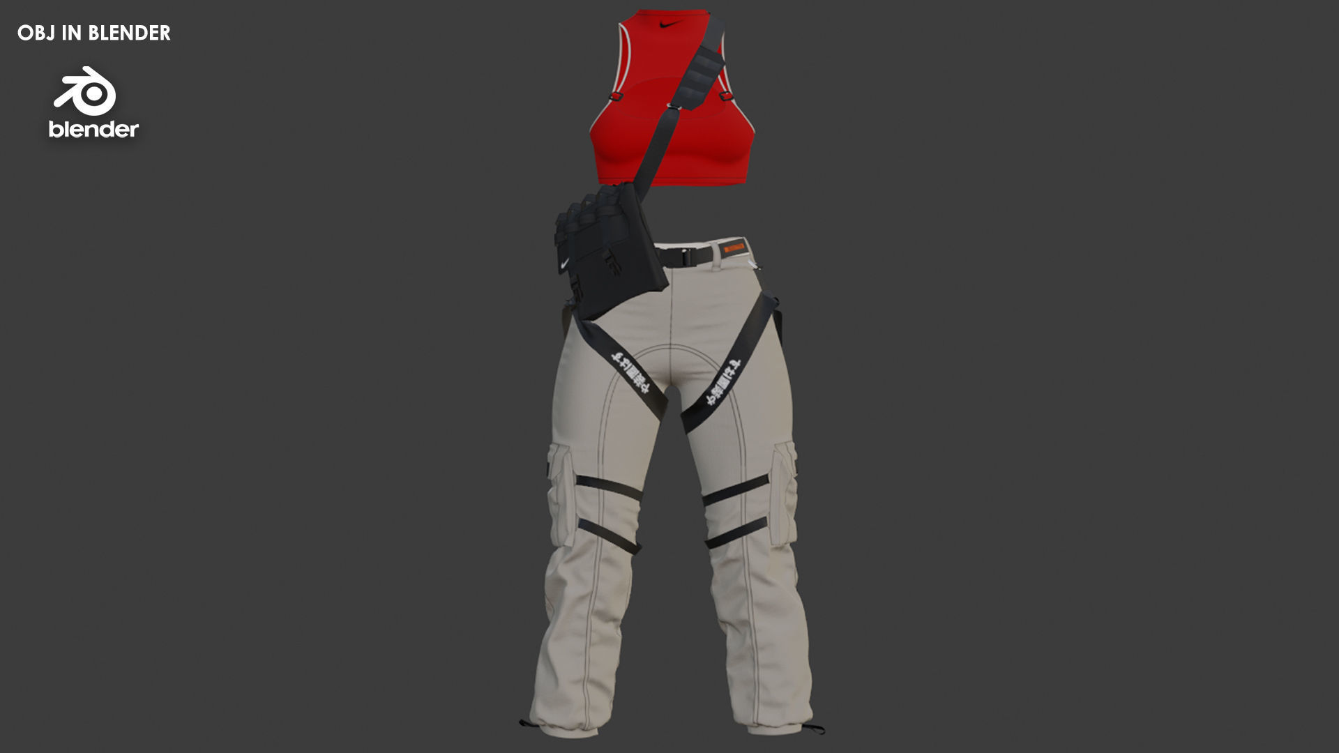 Girls Outfit 2 - Marvelous Designer with Video Process 3D model_5